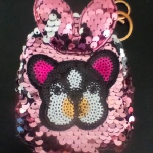 Brand New Puppy Face Keychain Purse